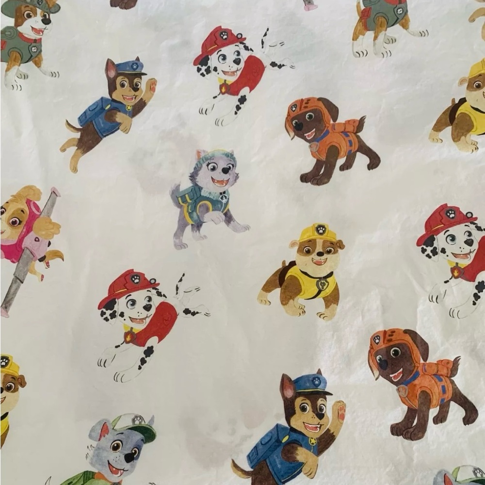 🐾 EUC Pottery Barn Paw Patrol Organic Cotton Crib/Toddler Fitted Sheet 🐾